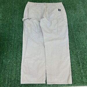 Wolverine Pants Mens 37x28" Light Khaki Workwear Carpenter Canvas Relax Straight